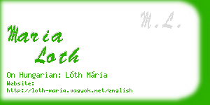 maria loth business card
