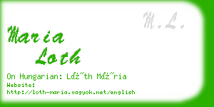 maria loth business card